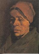 Vincent Van Gogh Head of a Peasant Woman with a brownish hood china oil painting artist